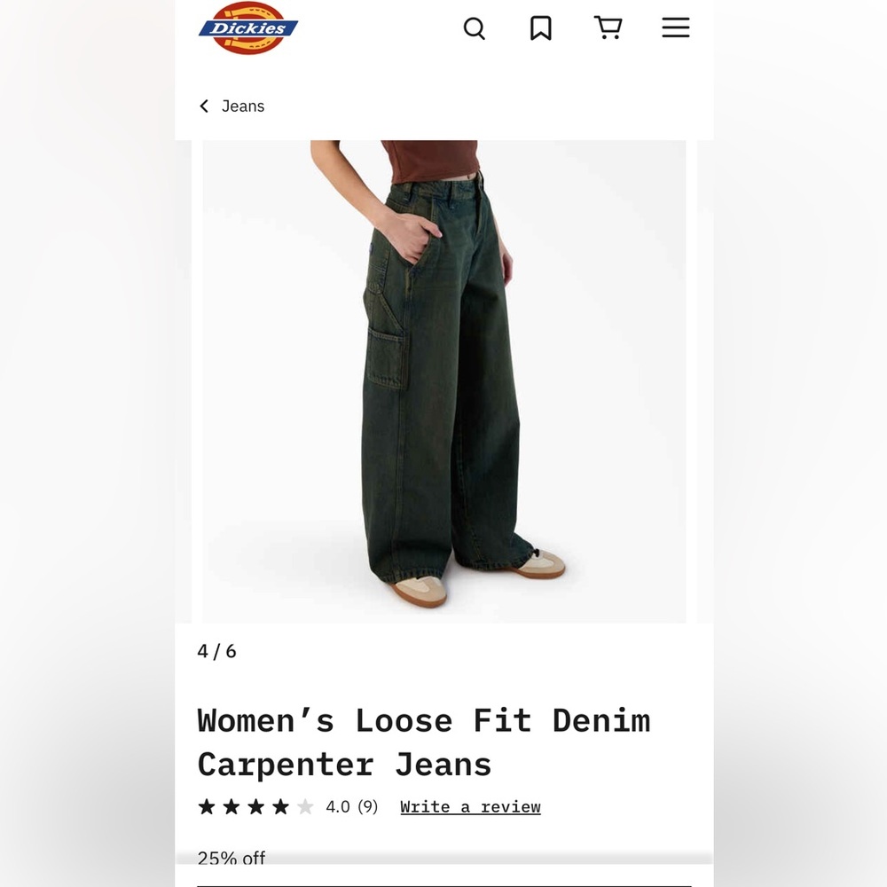 Women's Loose Fit Denim Carpenter Jeans